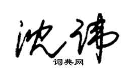 朱錫榮沈諱草書個性簽名怎么寫
