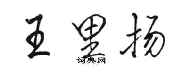 駱恆光王里揚行書個性簽名怎么寫