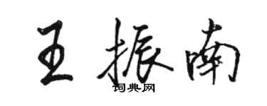 駱恆光王振南行書個性簽名怎么寫