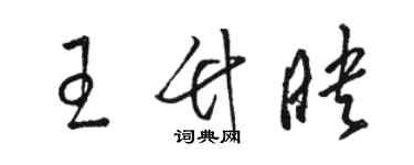 駱恆光王竹映草書個性簽名怎么寫