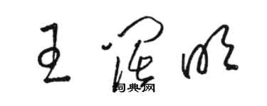 駱恆光王闊明草書個性簽名怎么寫