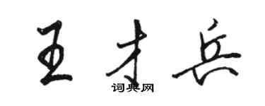 駱恆光王才兵行書個性簽名怎么寫