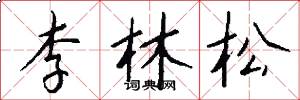 李林松怎么寫好看