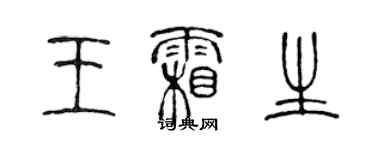 陳聲遠王霜生篆書個性簽名怎么寫