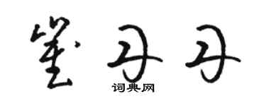 駱恆光崔丹丹草書個性簽名怎么寫
