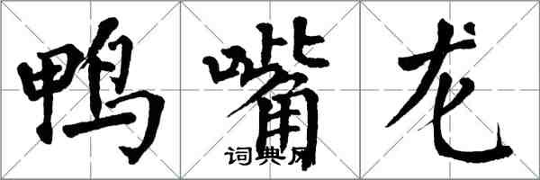 翁闓運鴨嘴龍楷書怎么寫