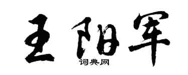 胡問遂王陽軍行書個性簽名怎么寫