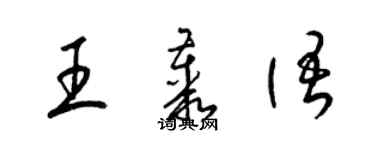 梁錦英王叢語草書個性簽名怎么寫