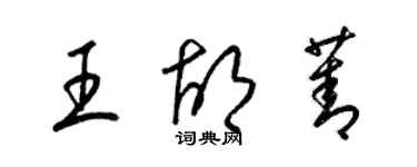 梁錦英王胡菁草書個性簽名怎么寫