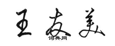 駱恆光王友美行書個性簽名怎么寫