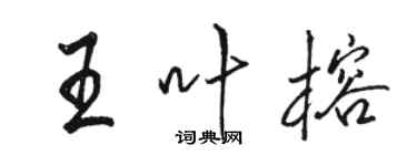 駱恆光王葉榕行書個性簽名怎么寫