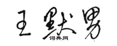 駱恆光王默男草書個性簽名怎么寫