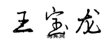 曾慶福王寶龍行書個性簽名怎么寫