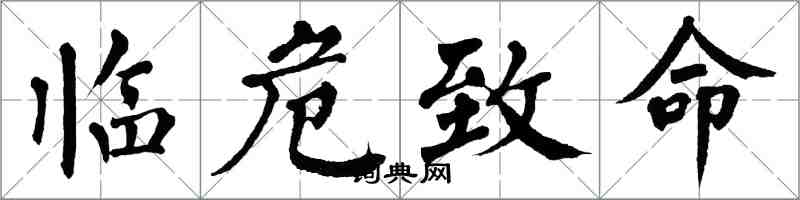 翁闓運臨危致命楷書怎么寫