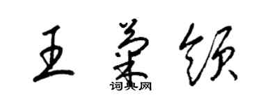 梁錦英王菊領草書個性簽名怎么寫