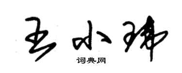 朱錫榮王小瑋草書個性簽名怎么寫
