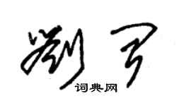 朱錫榮劉聞草書個性簽名怎么寫