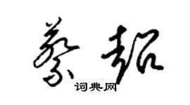 梁錦英蔡超草書個性簽名怎么寫