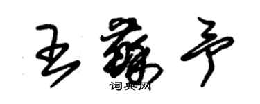 朱錫榮王蘇予草書個性簽名怎么寫