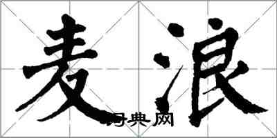 翁闓運麥浪楷書怎么寫