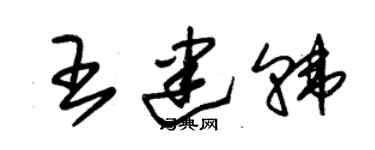 朱錫榮王建韓草書個性簽名怎么寫