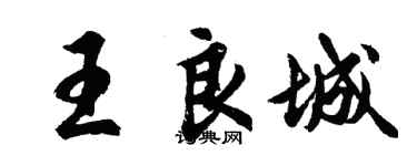 胡問遂王良城行書個性簽名怎么寫
