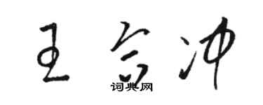 駱恆光王合沖草書個性簽名怎么寫