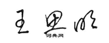 駱恆光王思明草書個性簽名怎么寫