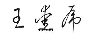 駱恆光王愛虎草書個性簽名怎么寫