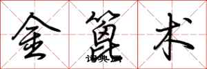 荊霄鵬金篦術行書怎么寫