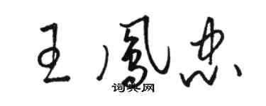 駱恆光王鳳忠草書個性簽名怎么寫