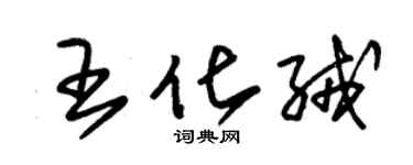 朱錫榮王化絨草書個性簽名怎么寫