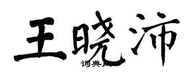 翁闓運王曉沛楷書個性簽名怎么寫