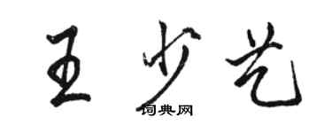 駱恆光王少藝行書個性簽名怎么寫