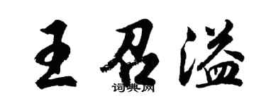 胡問遂王召溢行書個性簽名怎么寫