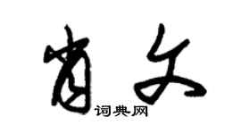 朱錫榮肖文草書個性簽名怎么寫