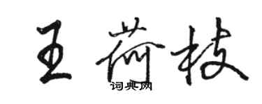 駱恆光王荷枝行書個性簽名怎么寫