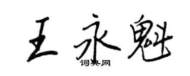 王正良王永魁行書個性簽名怎么寫