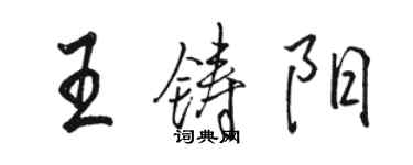 駱恆光王鑄陽行書個性簽名怎么寫