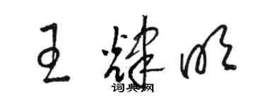 駱恆光王輝明草書個性簽名怎么寫