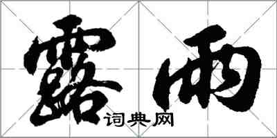 胡問遂露雨行書怎么寫