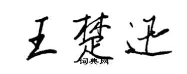 王正良王楚迅行書個性簽名怎么寫