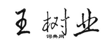 駱恆光王樹業行書個性簽名怎么寫