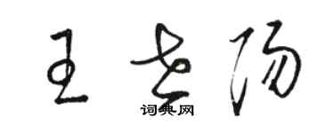 駱恆光王世陽草書個性簽名怎么寫