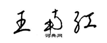 梁錦英王南紅草書個性簽名怎么寫