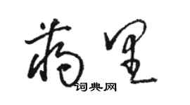 駱恆光蔣里草書個性簽名怎么寫