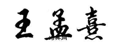 胡問遂王孟熹行書個性簽名怎么寫