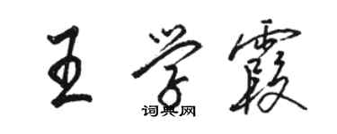 駱恆光王學霞行書個性簽名怎么寫