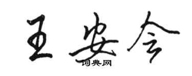 駱恆光王安會行書個性簽名怎么寫