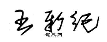 朱錫榮王新紀草書個性簽名怎么寫